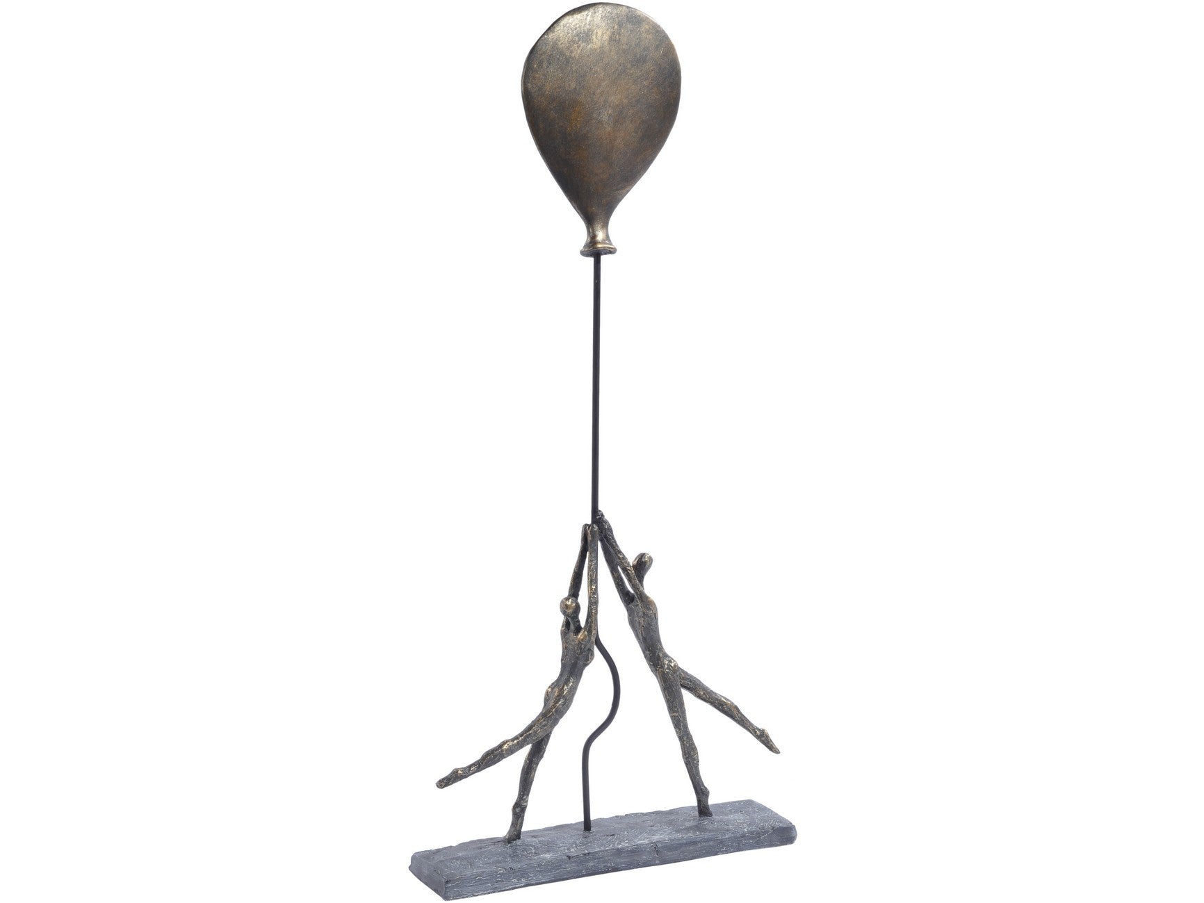 Antique Bronze Couple Balloon Sculpture